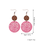 Earedge - Openwork Disc Linked Drop Earrings