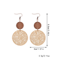 Earedge - Openwork Disc Linked Drop Earrings