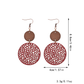 Earedge - Openwork Disc Linked Drop Earrings