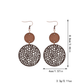 Earedge - Openwork Disc Linked Drop Earrings