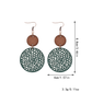 Earedge - Openwork Disc Linked Drop Earrings
