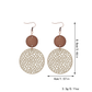 Earedge - Openwork Disc Linked Drop Earrings