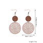 Earedge - Openwork Disc Linked Drop Earrings