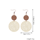 Earedge - Openwork Disc Linked Drop Earrings