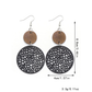 Earedge - Openwork Disc Linked Drop Earrings