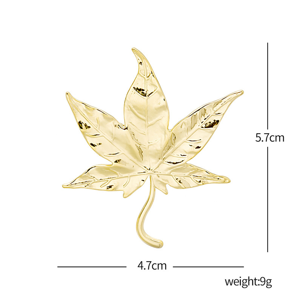 欧美新潮创意枫叶树叶胸针复古时尚百搭大气服装配饰西装别针徽章