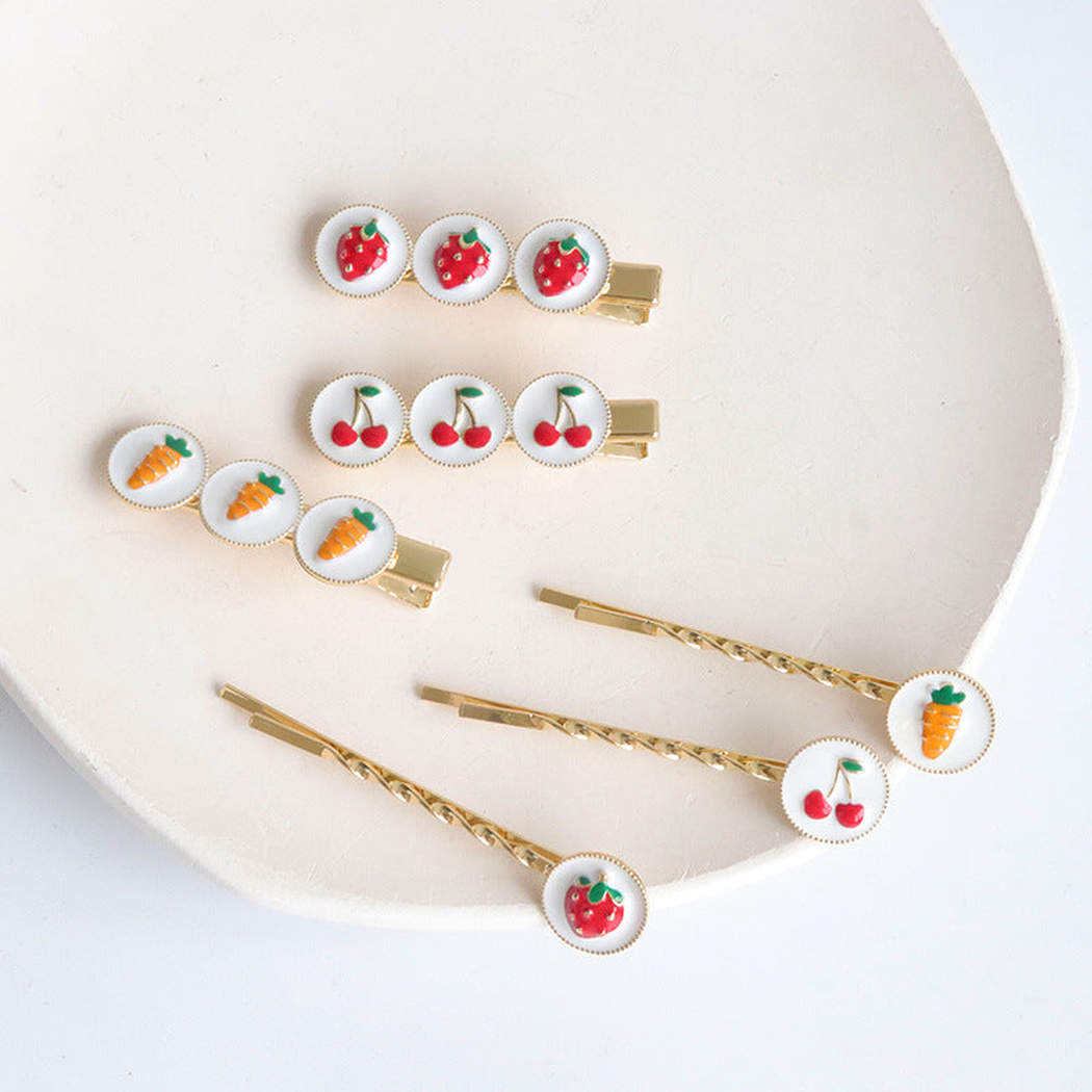 Beau - Fruit Motif Round Accent Hair Clip
