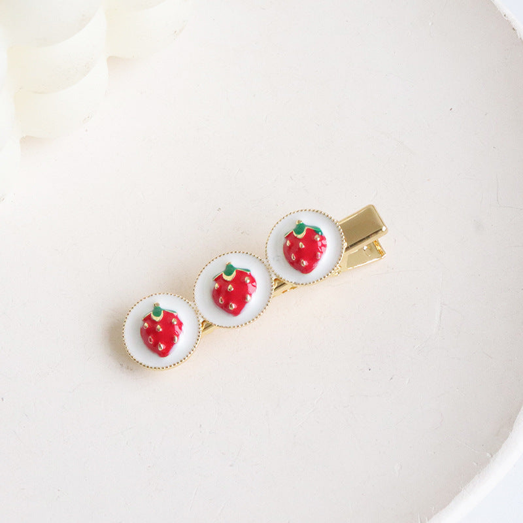 Beau - Fruit Motif Round Accent Hair Clip