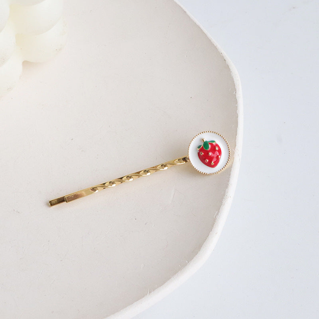 Beau - Fruit Motif Round Accent Hair Clip