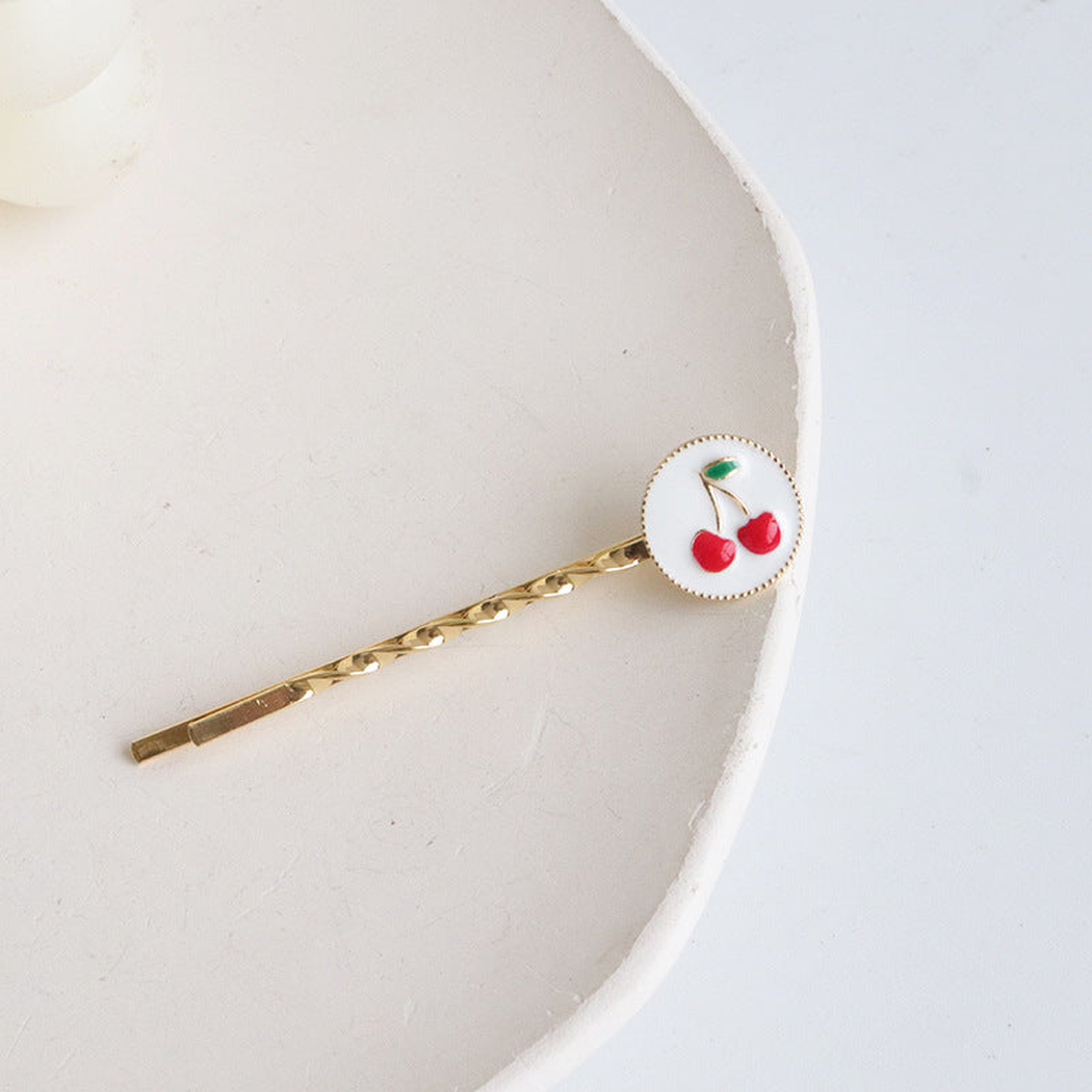Beau - Fruit Motif Round Accent Hair Clip
