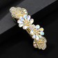 Beau - Twin Daisy Scalloped Fan Spring Barrette