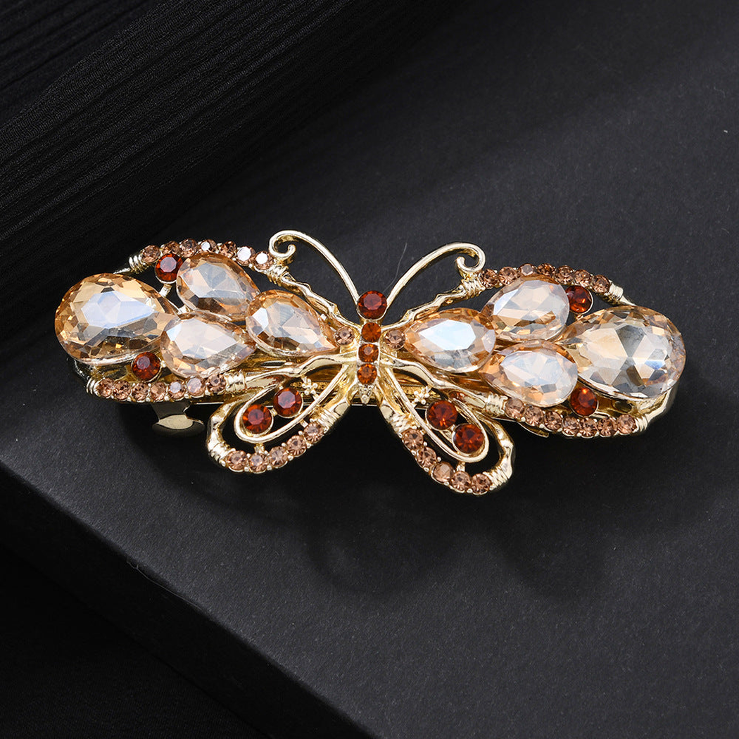 Beau - Butterfly Teardrop Wing Spring Barrette