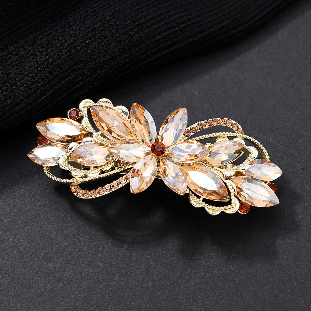 Beau - Central Bloom Layered Leaf Hair Barrette