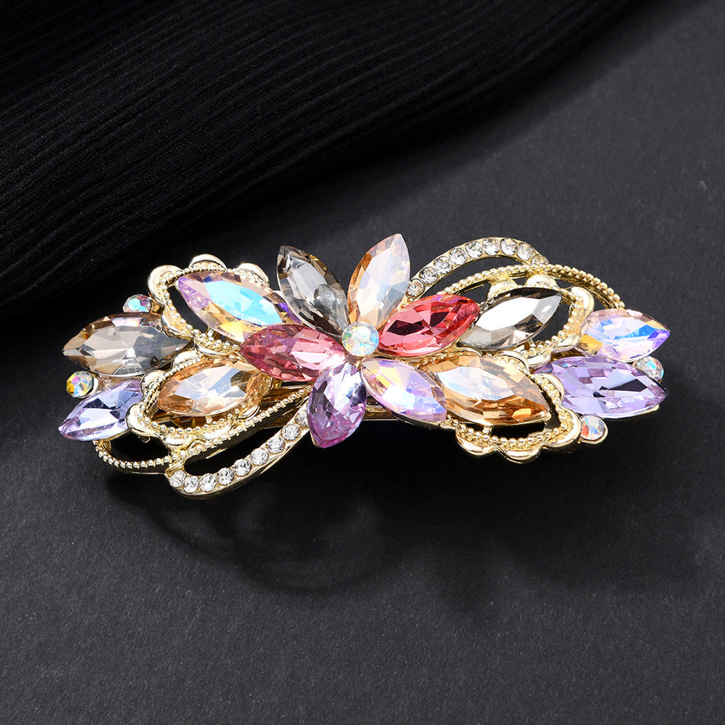 Beau - Central Bloom Layered Leaf Hair Barrette