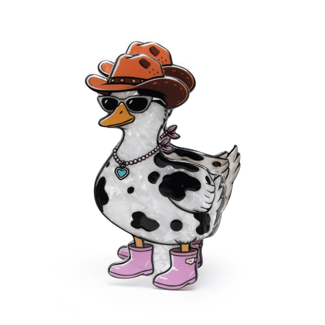 Beau - Cowboy-Duck Black-Spot Hair Claw