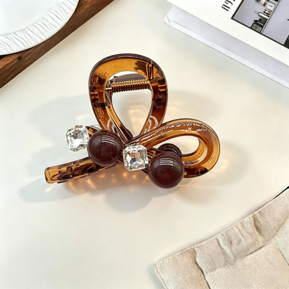 Beau - Bow-Loop Round-Accent Hair Claw