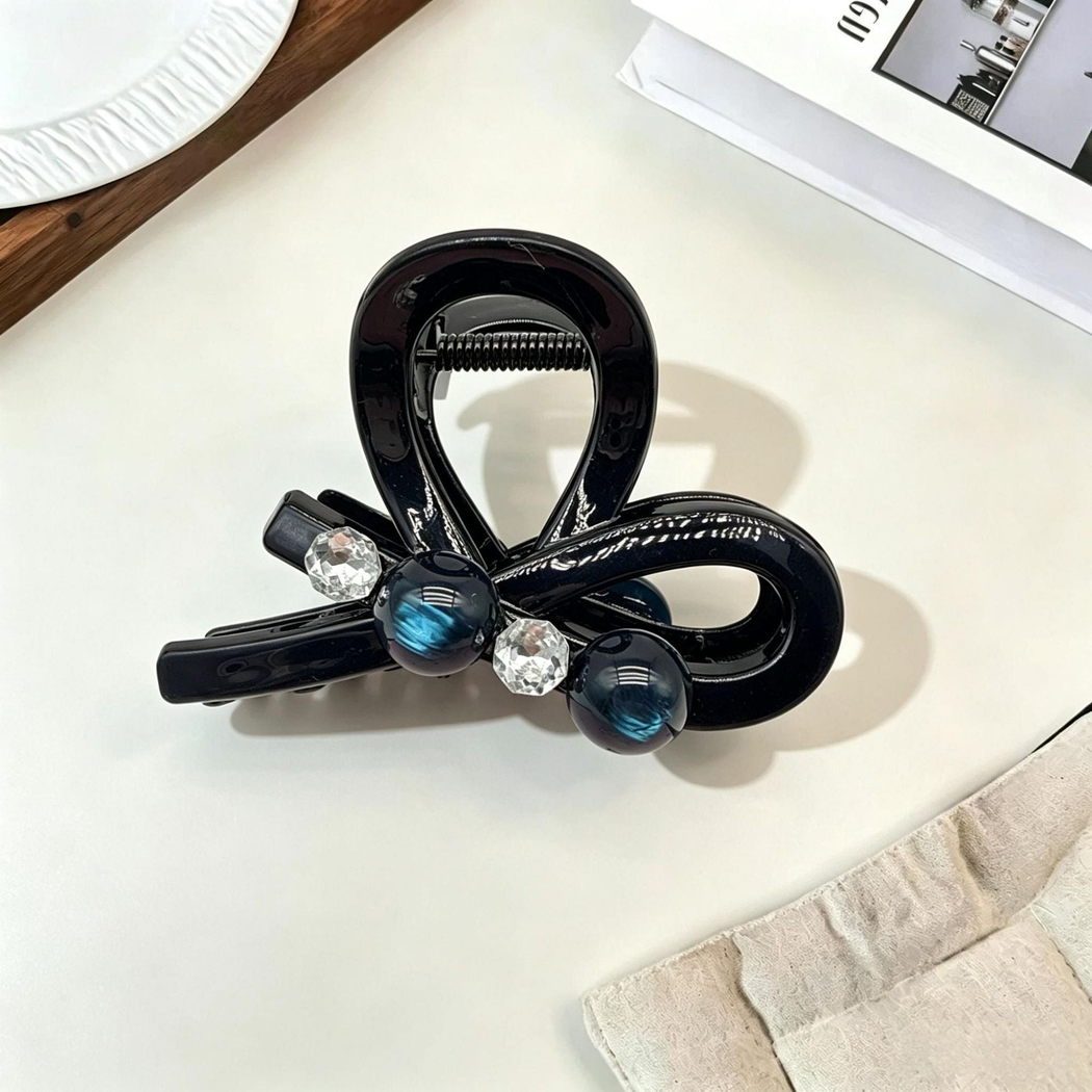 Beau - Bow-Loop Round-Accent Hair Claw