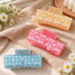 Beau - Floral Checkered Rectangular Hair Claw