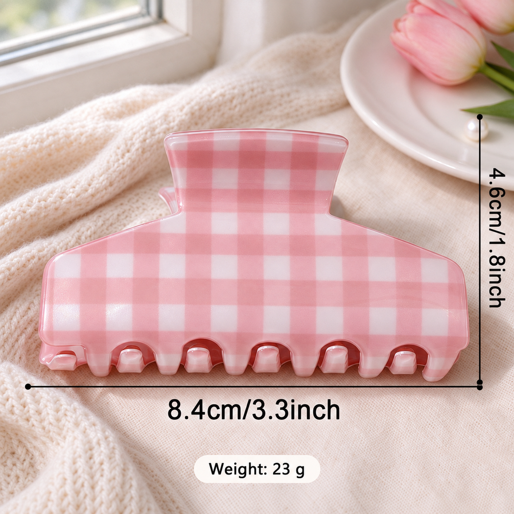 Beau - Rectangular Mixed-Pattern Hair Claw