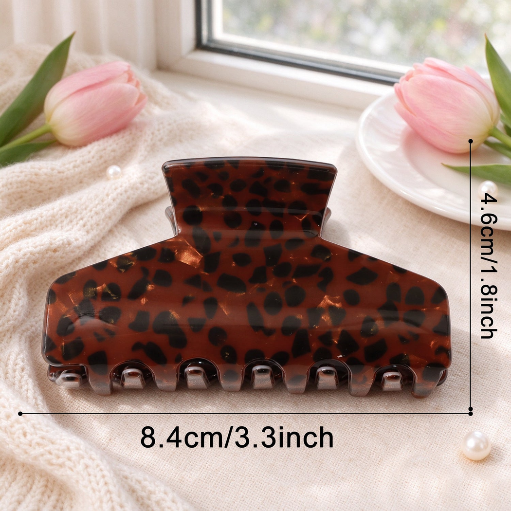 Beau - Rectangular Mixed-Pattern Hair Claw