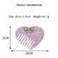 Camerow - Heart-Shaped Bow-Motif Wide-Tooth Comb