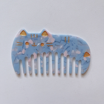 Camerow - Cat-Shaped Marbled Wide-Tooth Comb