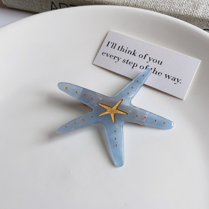 Beau - Starfish Marbled Side Hair Clip