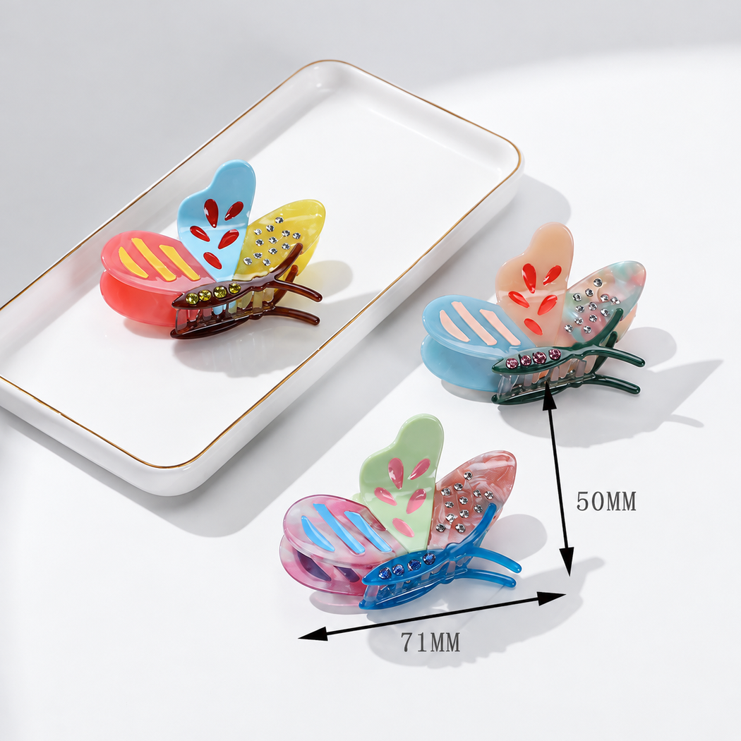 Beau - Butterfly Multicolor Hair Claw