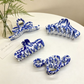 Beau - Blue-White Patterned Hair Claw