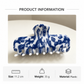 Beau - Blue-White Patterned Hair Claw