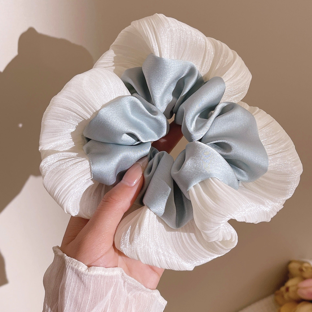 Gifty - Two-Tone Layered Ruffle Scrunchie Accessory