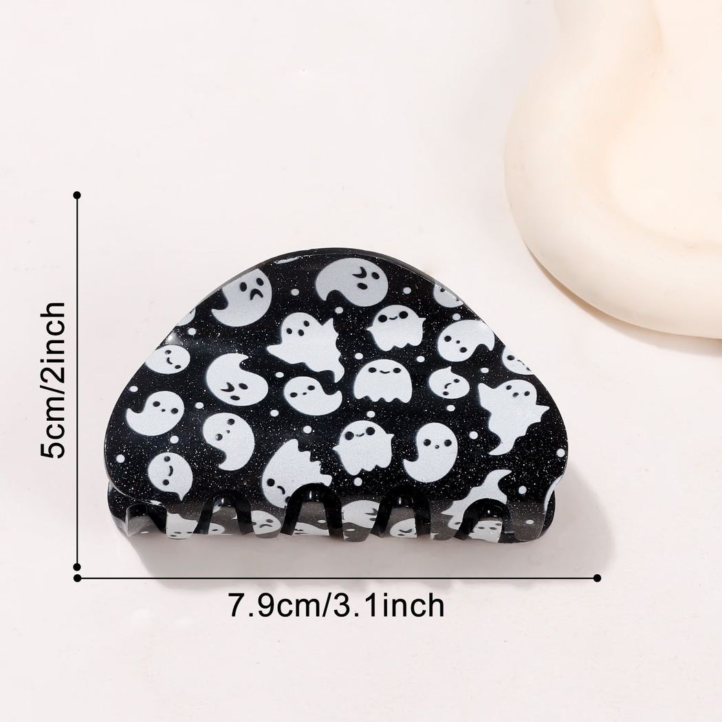 Beau - Halloween Ghost and Pumpkin Claw Clip Accessory