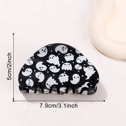 Beau - Halloween Ghost and Pumpkin Claw Clip Accessory