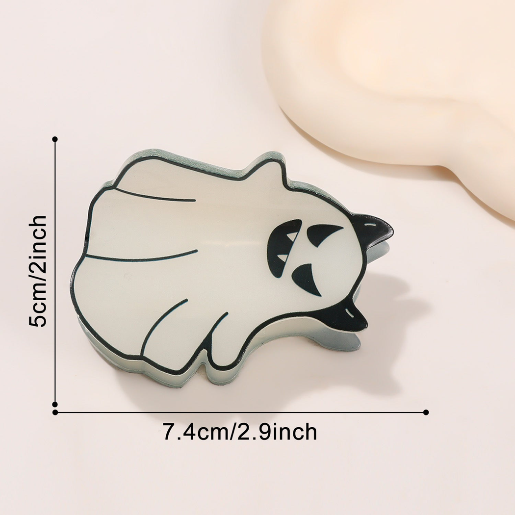 Beau - Halloween Ghost and Pumpkin Claw Clip Accessory