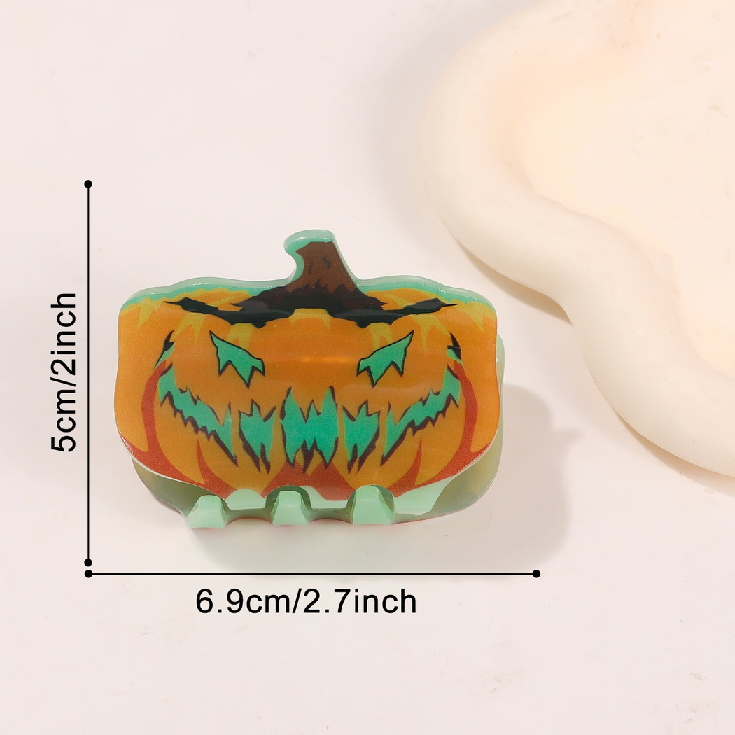 Beau - Halloween Ghost and Pumpkin Claw Clip Accessory