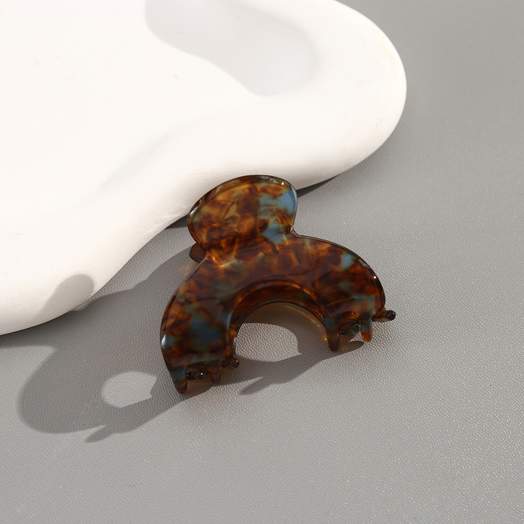 Beau - Arched Marbled Pattern Claw Clip Accessory