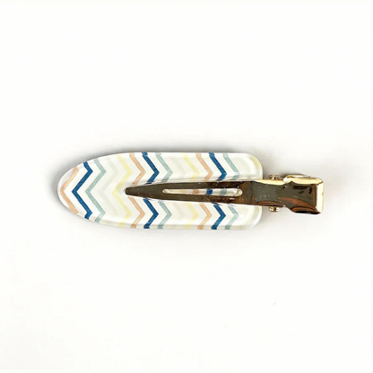 Beau - Chevron Pattern Two-Tone Hair Clip Accessory