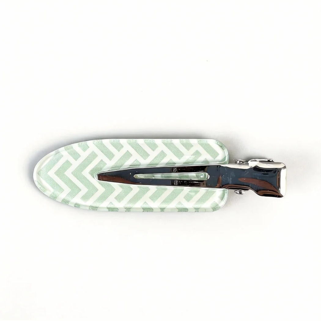 Beau - Chevron Pattern Two-Tone Hair Clip Accessory