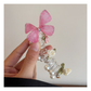 Gifty - Butterfly Accent Floral Accents Spiral Hair Tie
