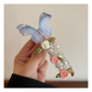 Gifty - Butterfly Accent Floral Accents Spiral Hair Tie