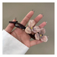 Beau - Twin Translucent Flowers Open Curved-Frame Hair Clip