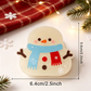 Beau - Christmas Scene Red-Pastel Palette Claw Clip