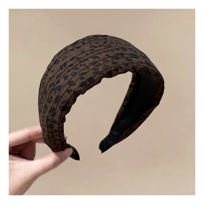 Gifty - Leopard-Pattern Wide-Profile Headband