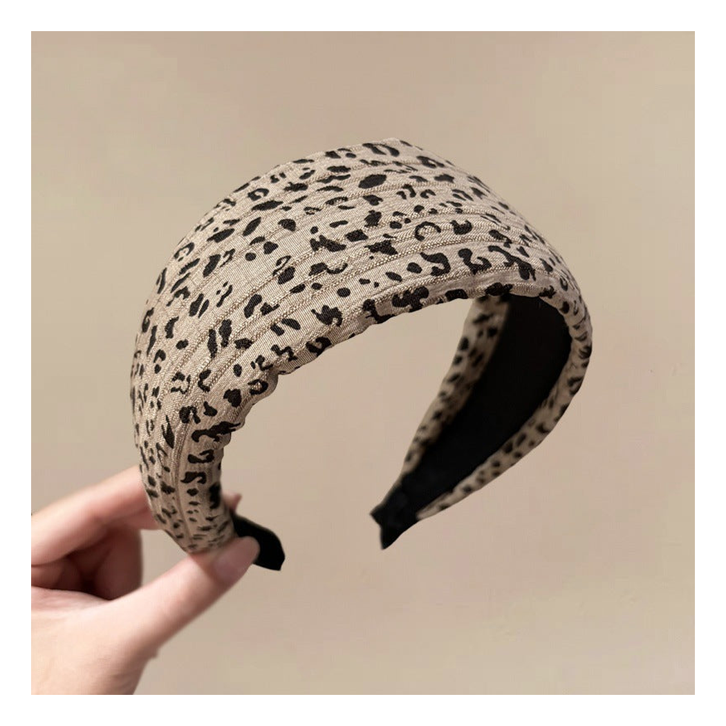 Gifty - Leopard-Pattern Wide-Profile Headband