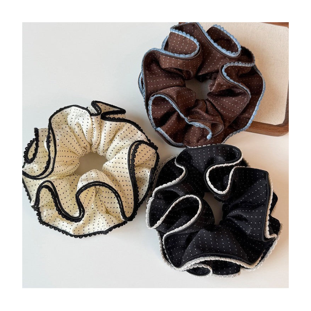 Gifty - Polka Dot Pattern Layered Ruffle Scrunchie
