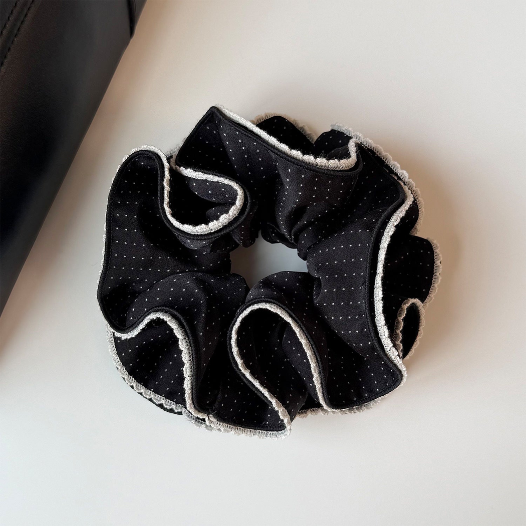Gifty - Polka Dot Pattern Layered Ruffle Scrunchie