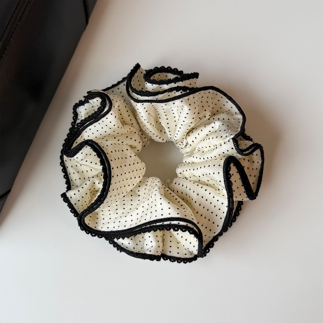 Gifty - Polka Dot Pattern Layered Ruffle Scrunchie