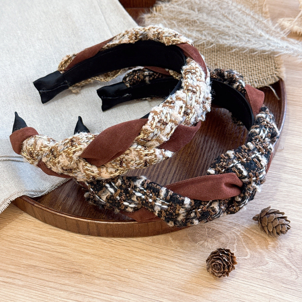 Gifty - Interlaced Ribbon-Wrap Chunky-Loop Headband