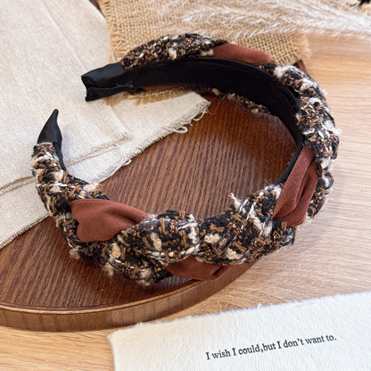 Gifty - Interlaced Ribbon-Wrap Chunky-Loop Headband
