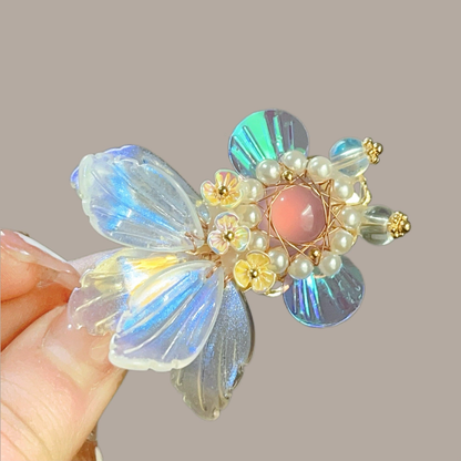Beau - Goldfish Motif Translucent-Tail Alligator Hair Clip